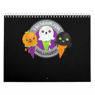 Calendário Gritar para o Fantasma da Aranha-Pumpkin do Hallow