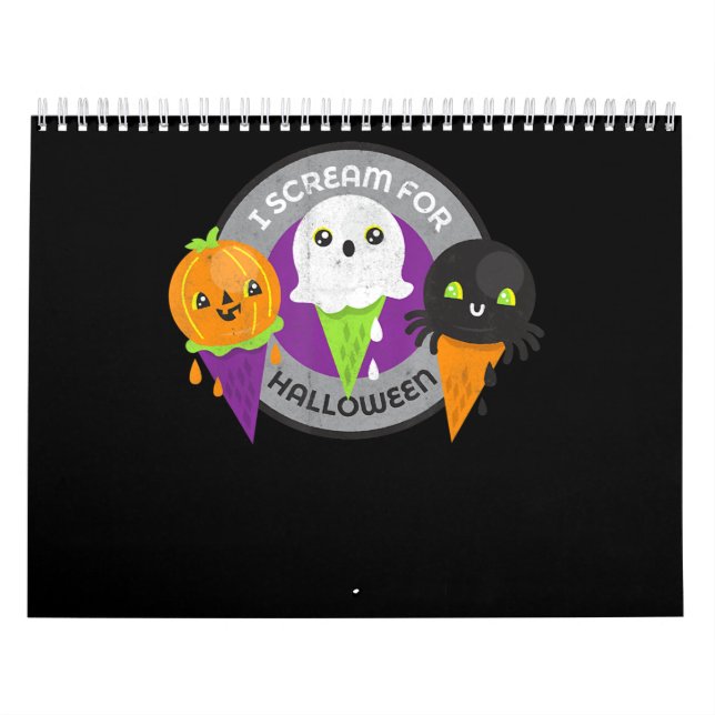 Calendário Gritar para o Fantasma da Aranha-Pumpkin do Hallow (Capa)