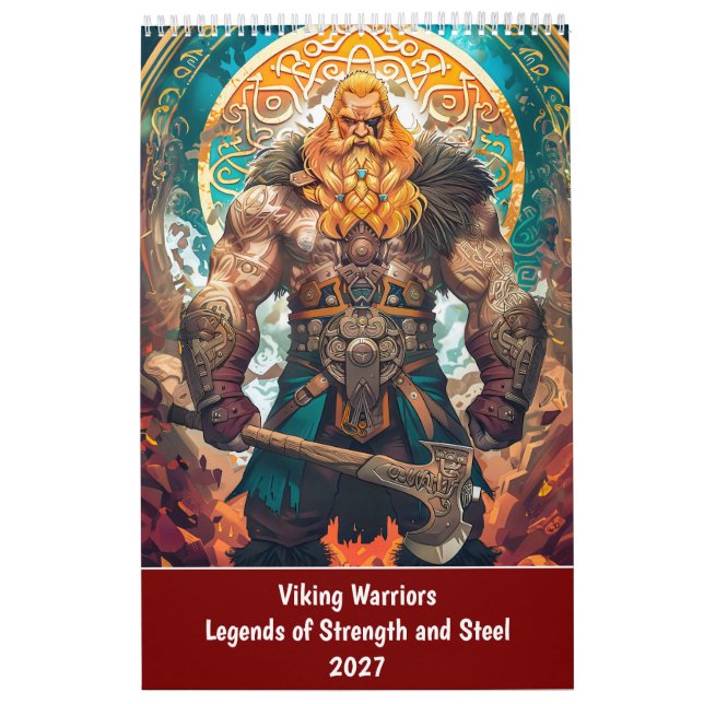 Calendário Guerreiros Vikings – Lendas de Força e Aço (Capa)