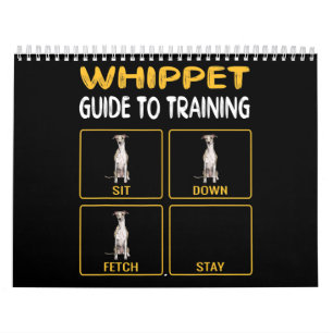 Calendário Guia De Whippet Para Treinar Obediência De Cães