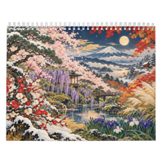Calendário Hanafuda Twelve Months of Japan Woodblock Art