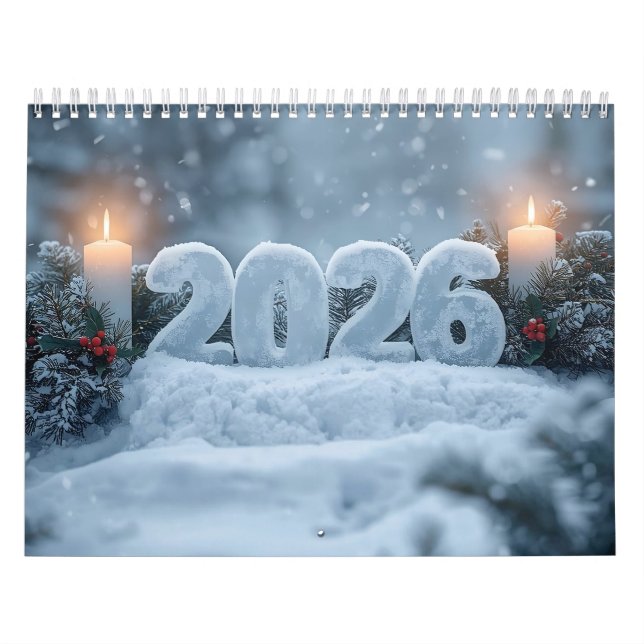 Calendário happy new year 2026 snowy calm  (Capa)