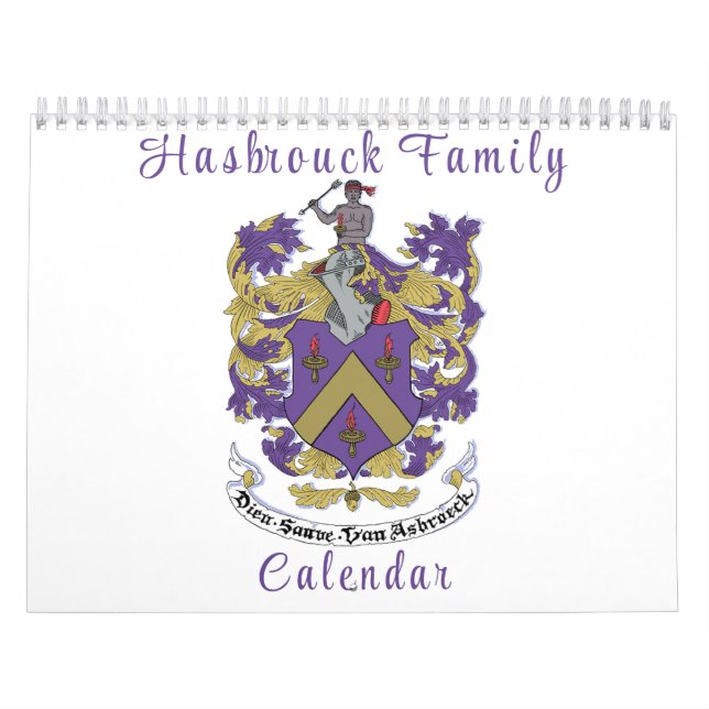 Calendário Hasbrouck Family Wall Calendar (Capa)