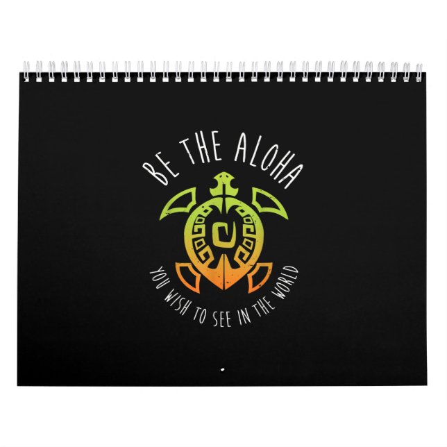 Calendário Hawaii Turtle Aloha (Capa)