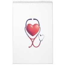 Heart & Stethoscope Notebook | Medical School & Nu