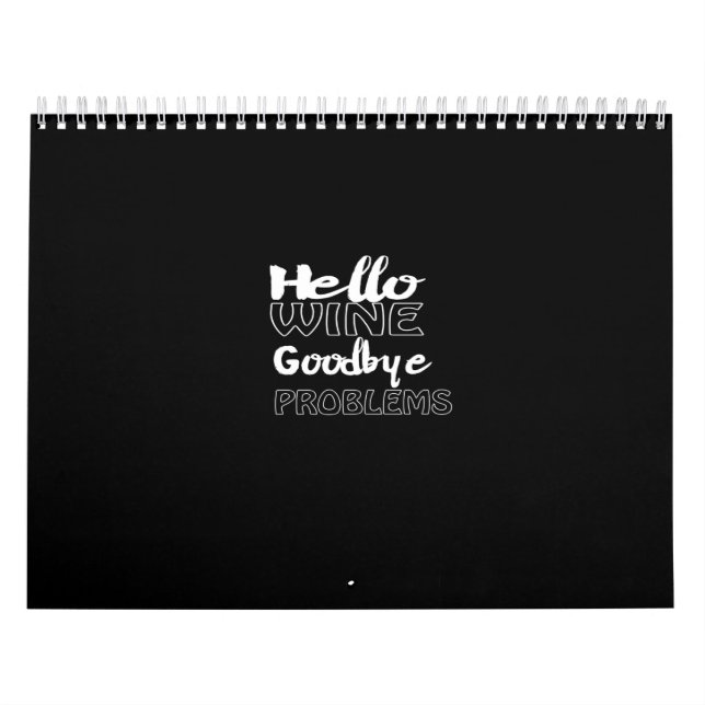 Calendário hello wine goodbye problems (Capa)