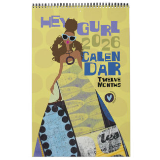 Calendário Hey Gurl 2026 de 12 Meses