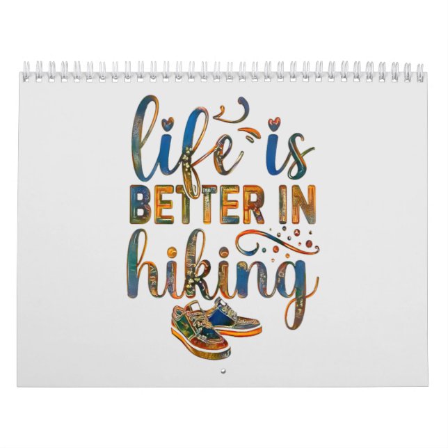 Calendário Hiker cita, A Vida É Melhor Em Caminho, Boots Cale (Capa)