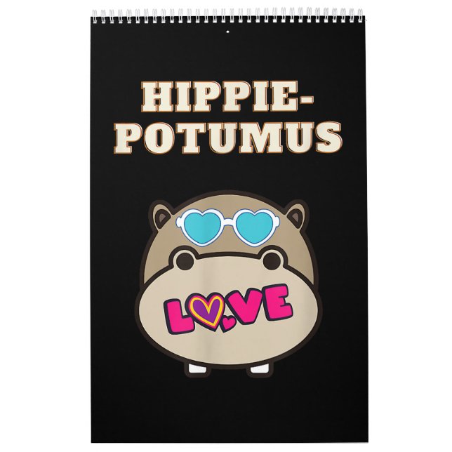 Calendário Hippie Potumus Baby Hippopotamus Lover (Capa)