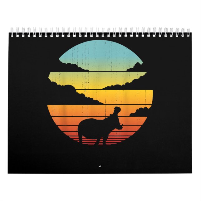 Calendário Hippopotamus 60s 70s Hippo | Hippo Lover (Capa)