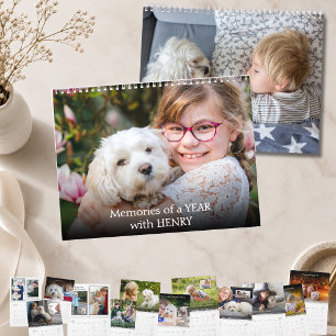 Calendário História Divertida de Presente de Natal com Foto d