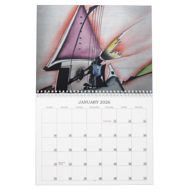 Calendário home africano 1 da decoração (Jan 2026)