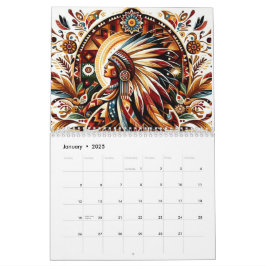 Calendário Homem Americano Nativo