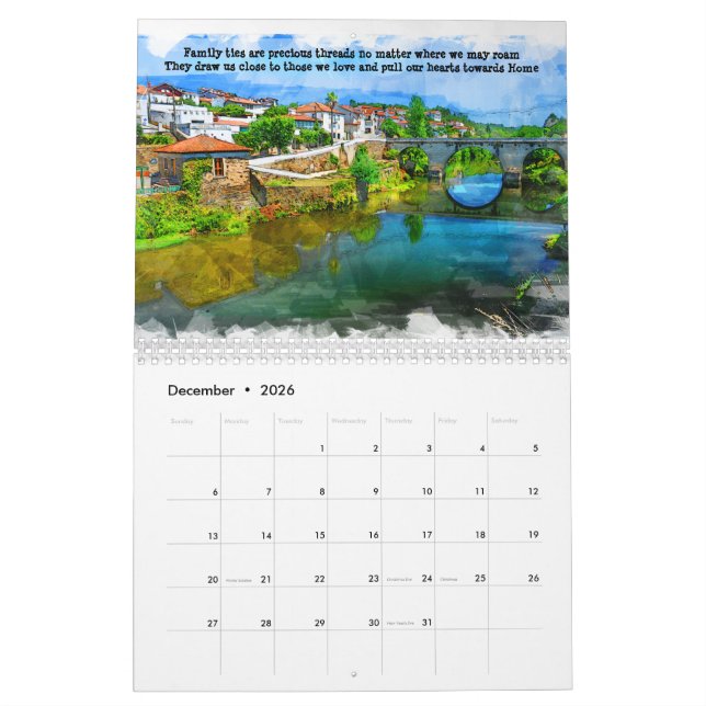 Calendário Homenagens da Família (Dez 2026)