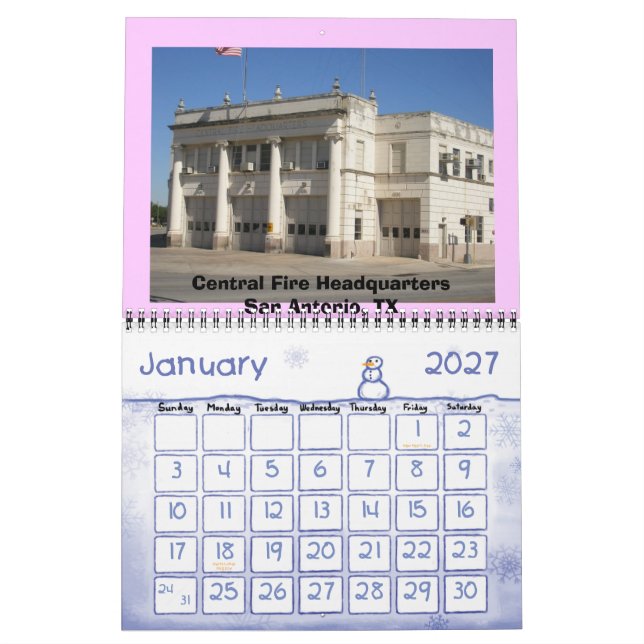 Calendário Honrando os Combatentes de Fogo (Jan 2027)