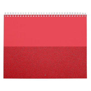 Calendário Horizontal de Parede Vermelha de Tomate