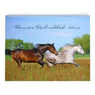 Calendário Horses Unbridled Wildlife Photography Custom Year
