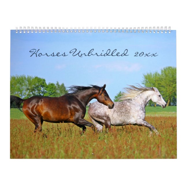 Calendário Horses Unbridled Wildlife Photography Custom Year (Capa)