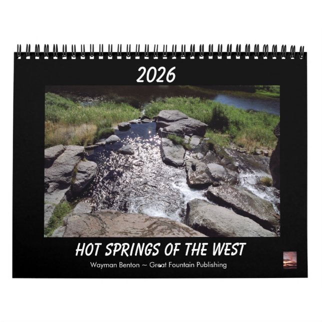 Calendário Hot Springs Of The West Calendar 2026 Calendar (Capa)