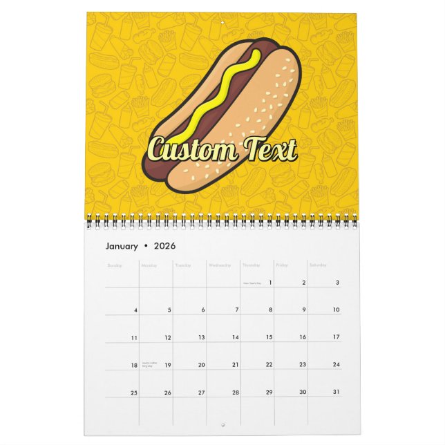 Calendário Hotdog (Jan 2026)