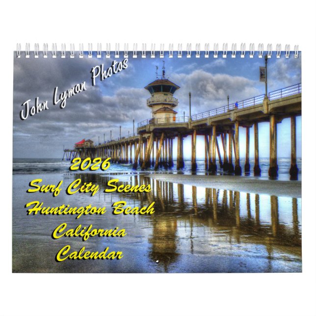 Calendário Huntington Beach. Cenas 2026 (Capa)