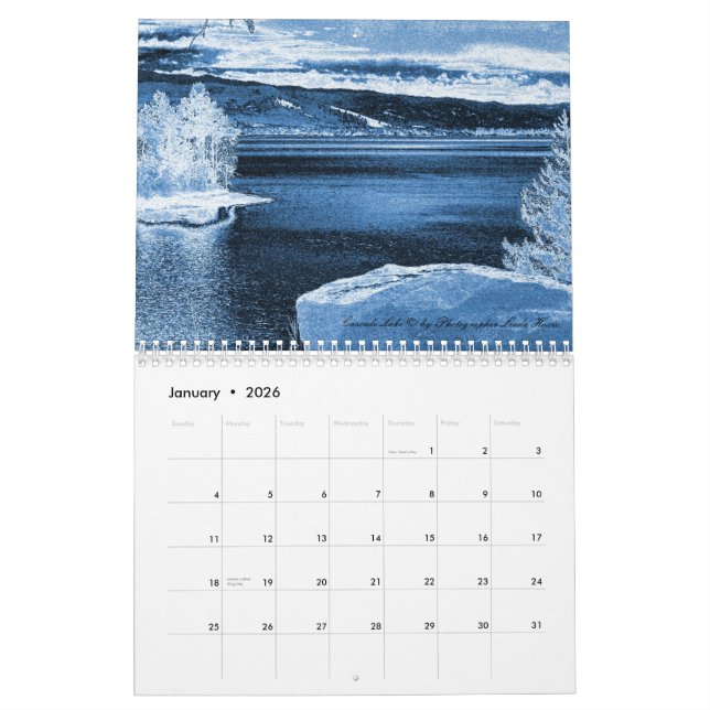 Calendário Idaho bonito (Jan 2026)