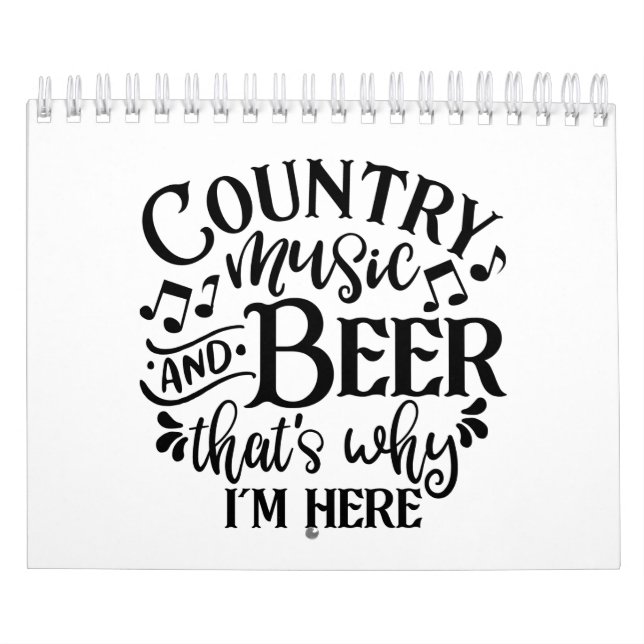 Calendário Ideias De Música Country E De Cerveja (Capa)
