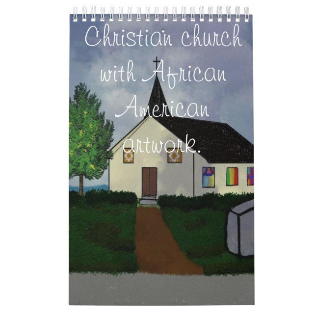 Calendário Igreja cristã com arte finala do afro-americano (Capa)