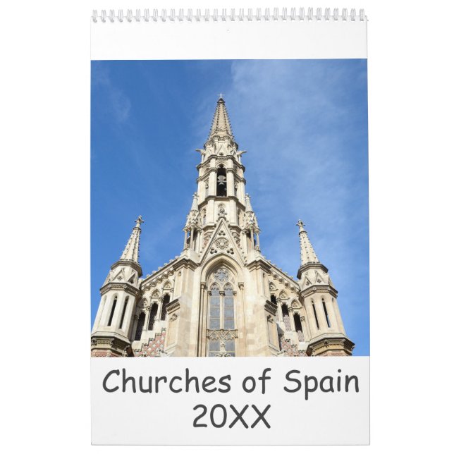 Calendário Igrejas de 12 meses de Espanha (Capa)