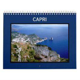 Calendário Ilha de Capri Wall Calendar - Faraglioni