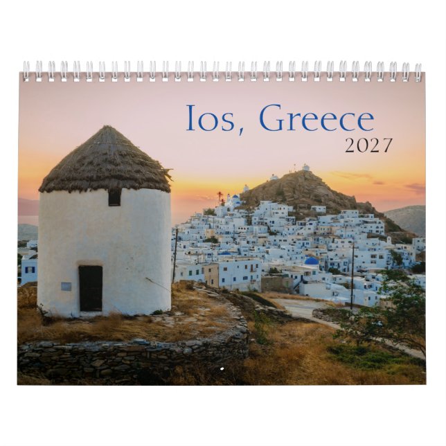 Calendário Ilha Grega de Ios 2027 (Capa)