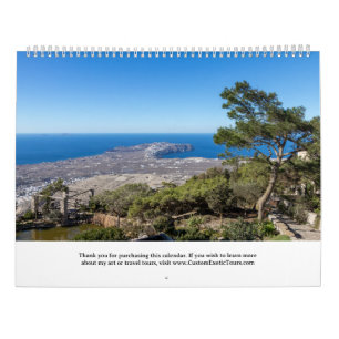Calendário Ilha Santorini, Foto Grécia