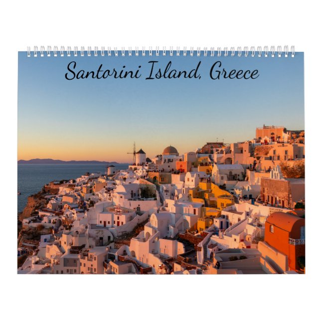 Calendário Ilha Santorini, Foto Grécia (Capa)