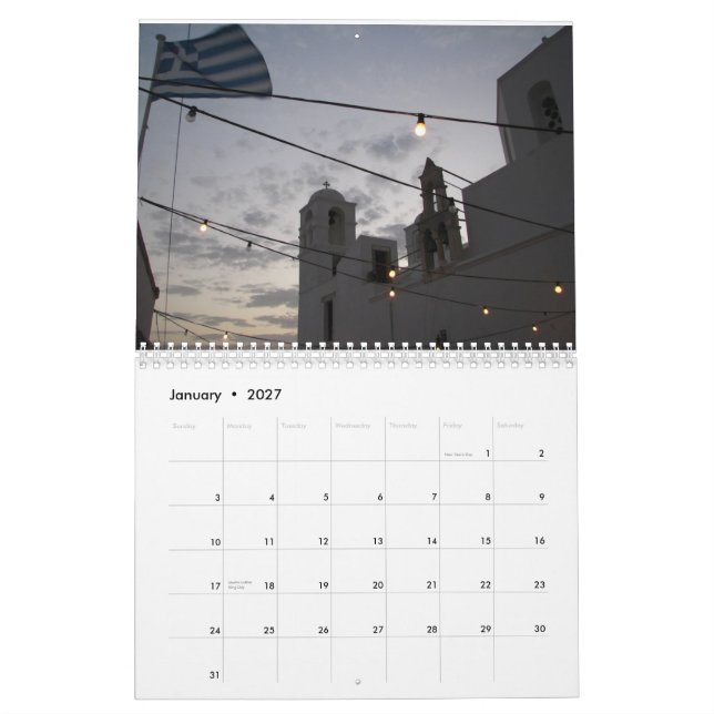 Calendário - ilhas gregas (Jan 2027)