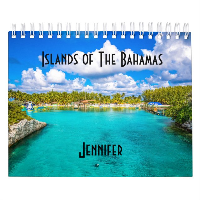 Calendário Ilhas Personalizadas do Caribe Bahamas (Capa)