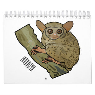 Calendário Ilustração de desenho animado animal