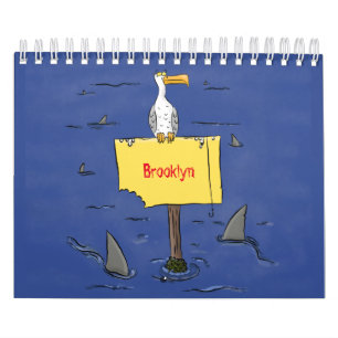 Calendário Ilustração de desenho animado animal