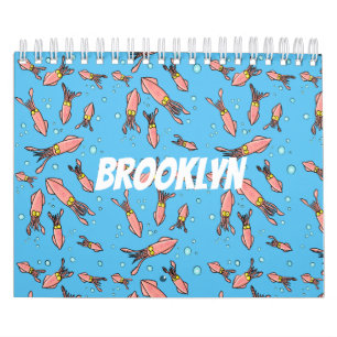 Calendário Ilustração de desenho animado animal