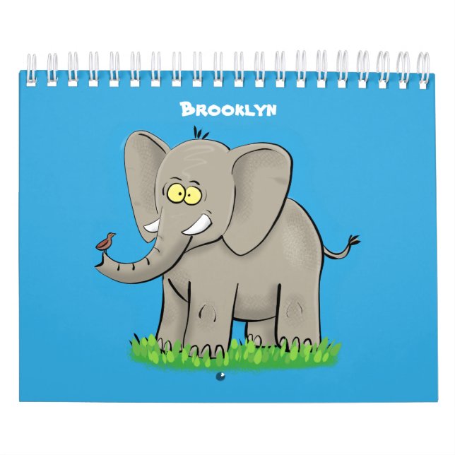 Calendário Ilustração de desenho animado animal (Capa)
