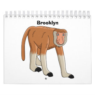 Calendário Ilustração de desenho animado animal