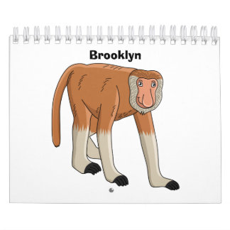 Calendário Ilustração de desenho animado animal