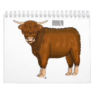 Calendário Ilustração de desenho animado animal