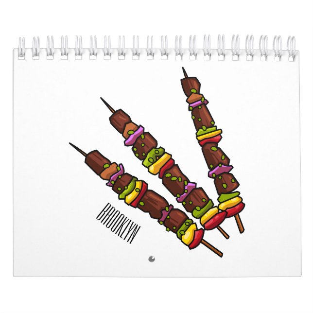 Calendário ilustração do desenho animado de comida (Capa)