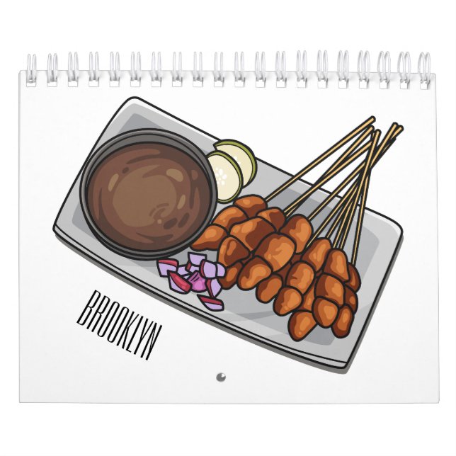 Calendário ilustração do desenho animado de comida (Capa)