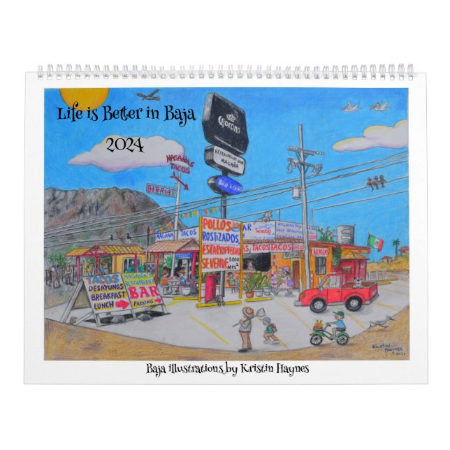 Calendário Ilustrações Baja de Kristin Calendars (Capa)