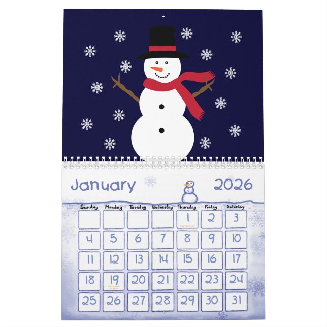 Calendário Ilustrações bonitos dos animais & das crianças dos (Jan 2026)