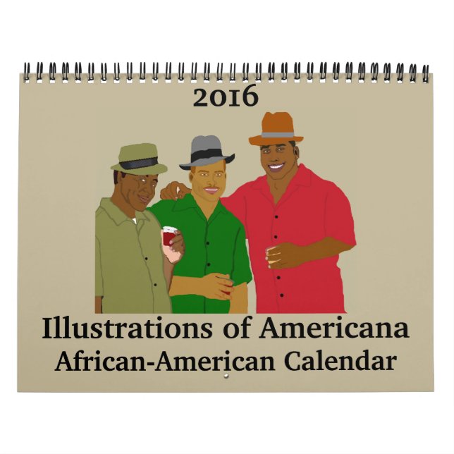 Calendário Ilustrações da Americana afro-americana (Capa)