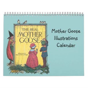 Calendário Ilustrações de Ganso-Mãe