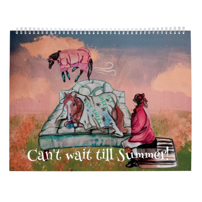 Calendário ilustrações divertidas de cavalos de minhas histór (Verso)