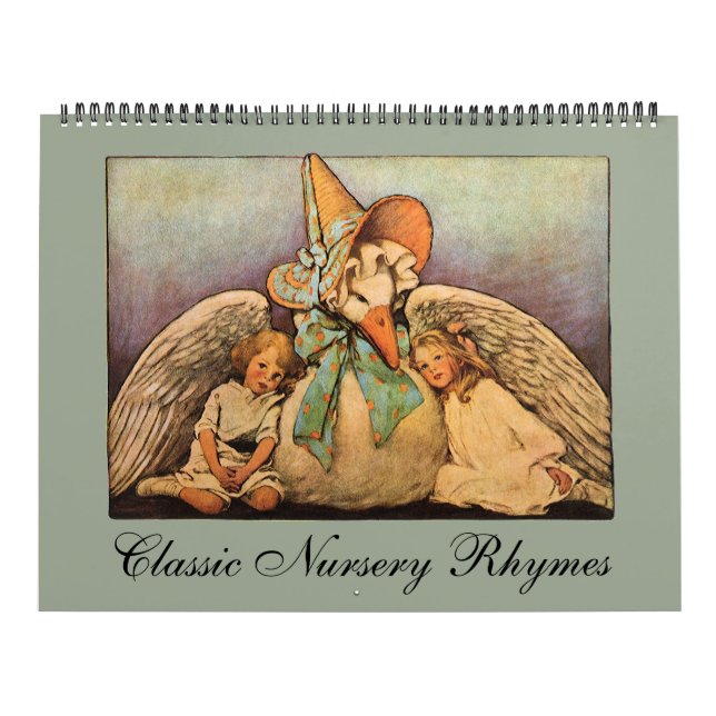 Calendário Ilustrações Vintage Rhymes de Enfermeiro de Ganso- (Capa)